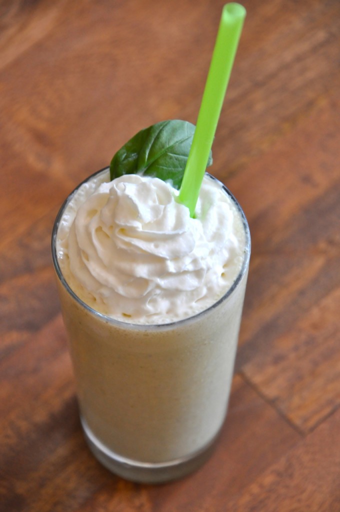 Peanut Butter and Basil Milkshake #minimalistbaker