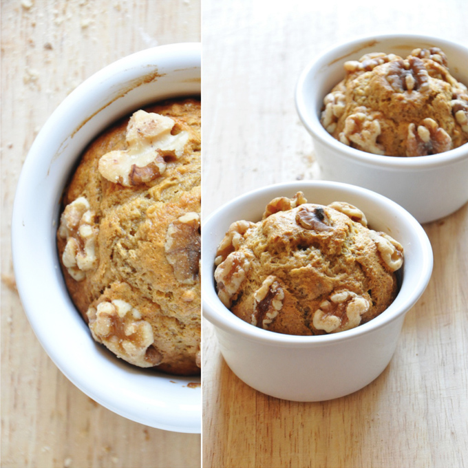 Photos of our fluffy Vegan Banana Nut Muffins for 2