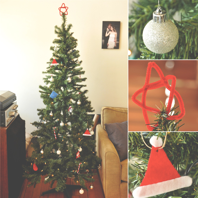 Christmas tree and ornaments