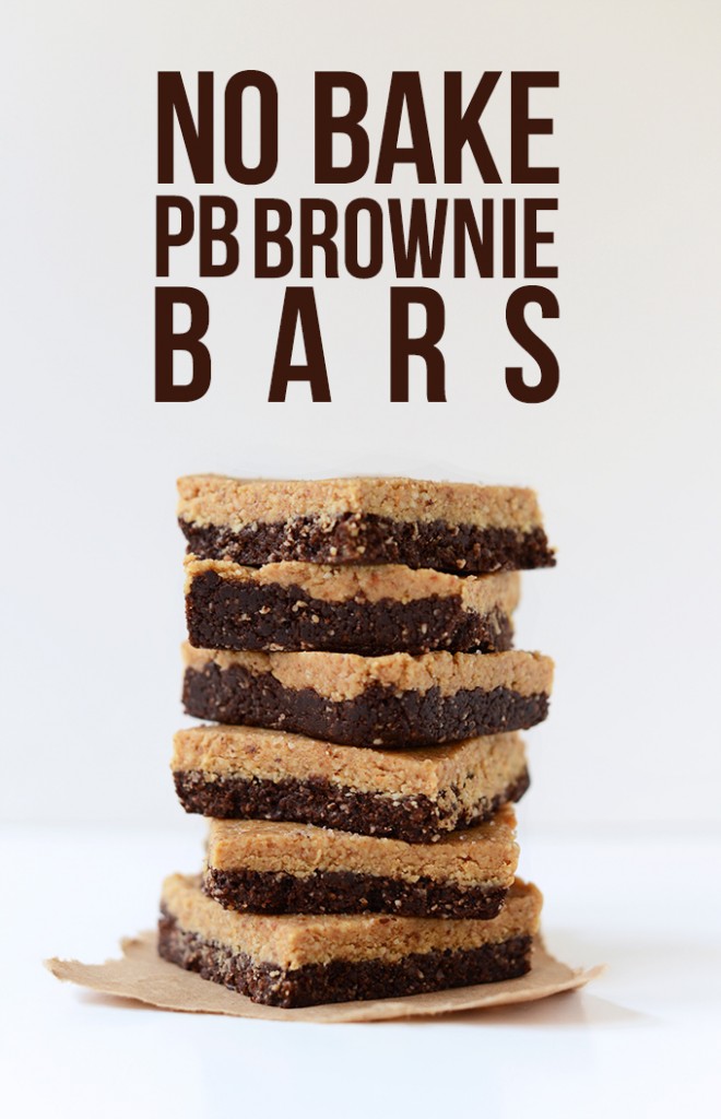 No Bake Peanut Butter Brownies | Minimalist Baker