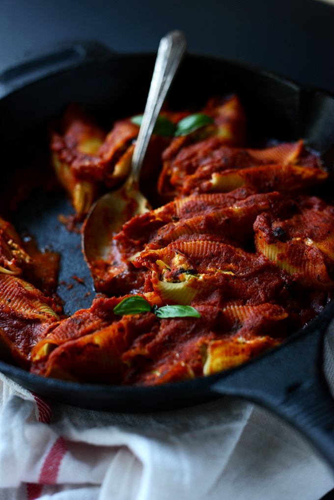 Vegan Stuffed Shells with Eggplant | minimalistbaker