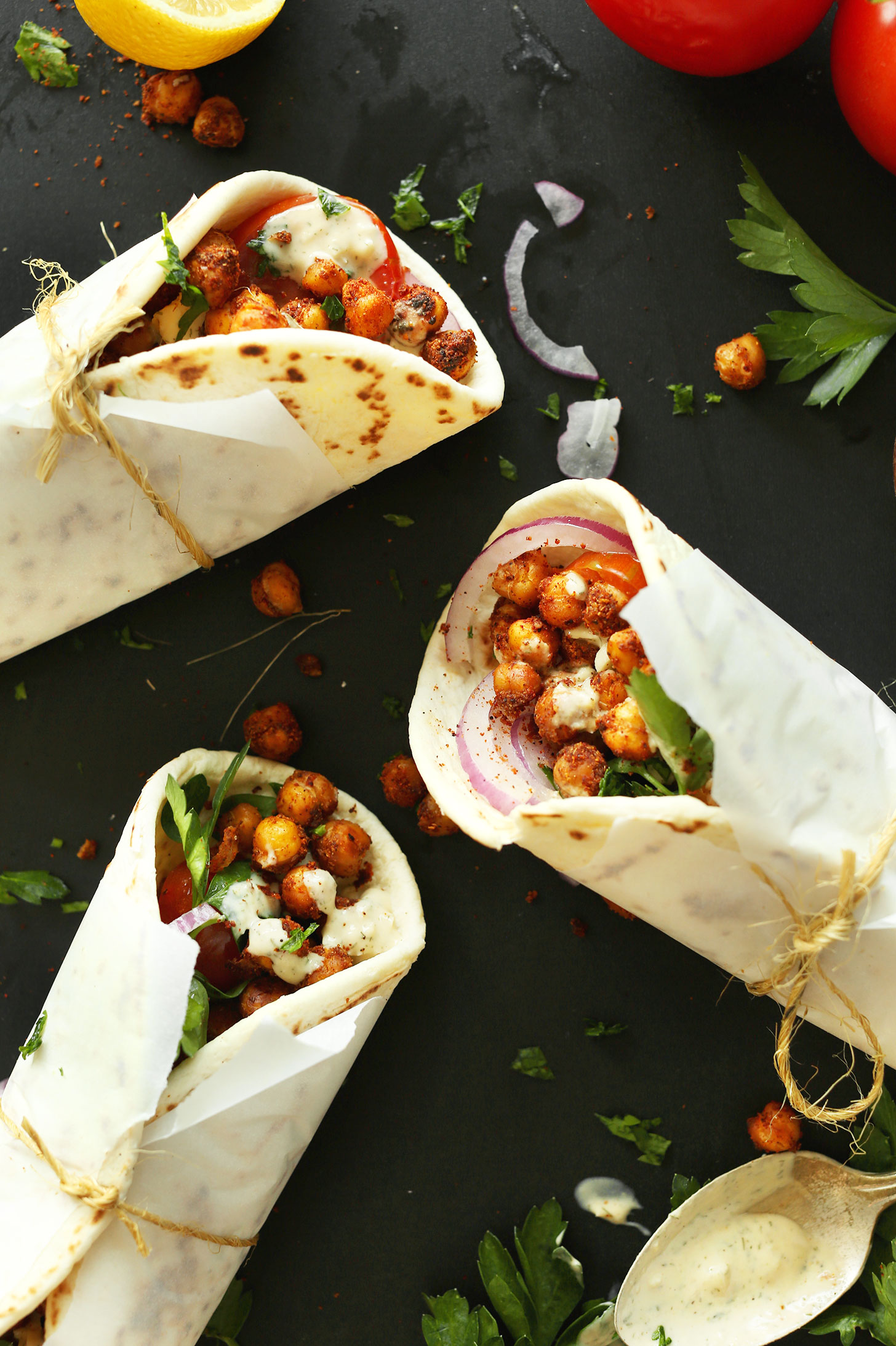 Chickpea Shawarma Wraps for a plant-based Mediterranean meal