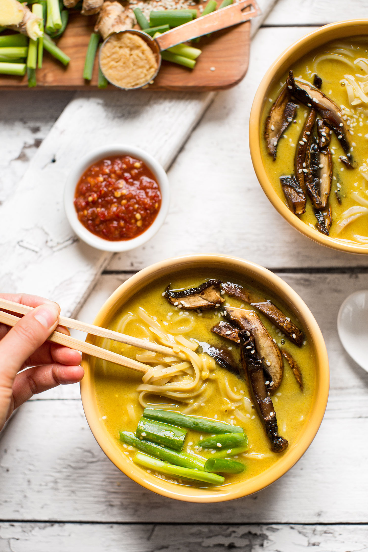 Bowl of our amazing Coconut Curry Ramen recipe