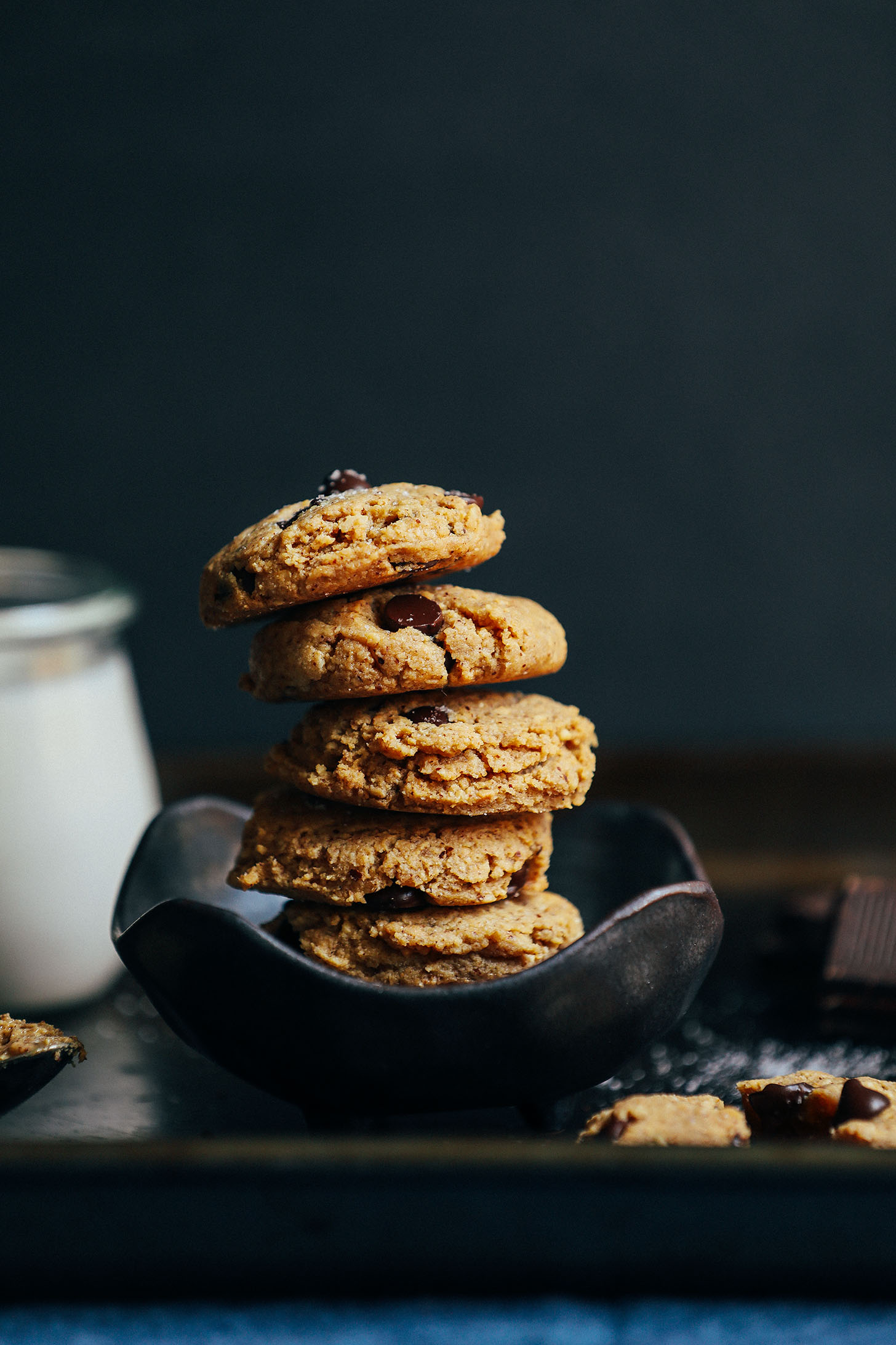 AMAZING Almond Butter Chocolate Chip Cookies! #vegan #glutenfree #cookies #lowsugar #grainfree #minimalistbaker