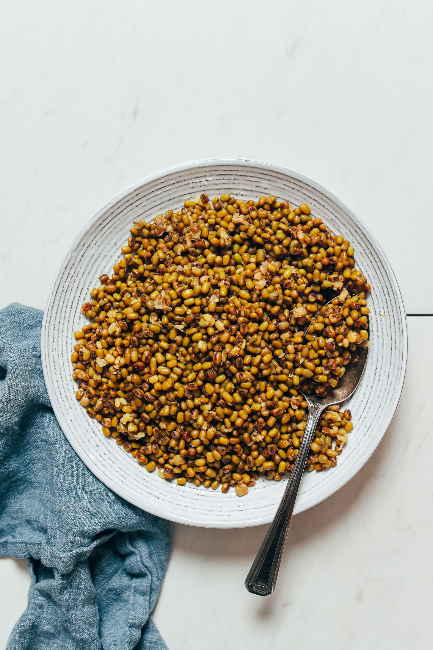 Bowl of perfect Instant Pot Mung Beans