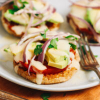 Plate with Vegan Eggs Benedict
