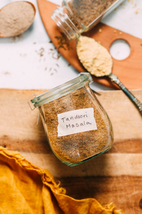 Jar of homemade tandoori masala seasoning